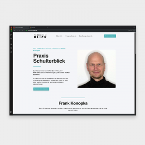 Browseransicht der Startseite - Praxis Schulterblick - Frank-Konopka