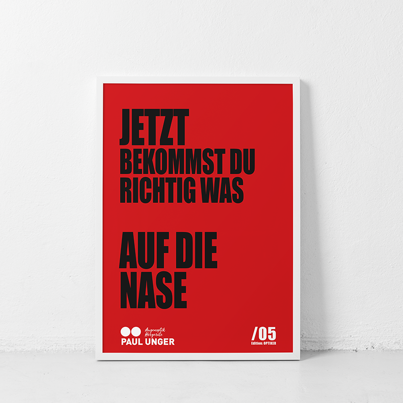 Mockup_klein - Jetzt Bekommst Du Richtig Was Auf Sie Nase (DEMOKUNDE) - Poster _ A2 = Innen (420,03 mm x 594,02 mm) - Aussen (426,04 mm x 599,95 mm)